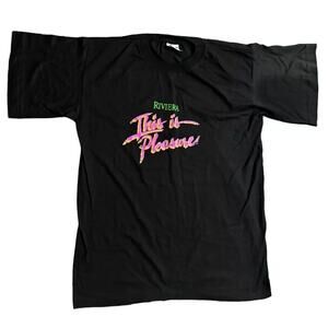 New Vintage Riviera Casino “ This Is Pleasure” Graphic T Shirt Mens Size X Large